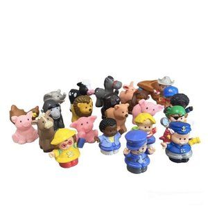 Huge Lot 24 Pc Little People Toy Characters And Animals Replacements To Sets